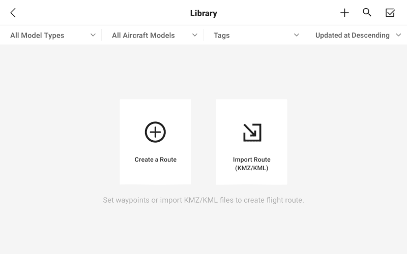 Mission drone importée dans DJI Pilot 2 avec waypoints calculés automatiquement par IA : étape 1