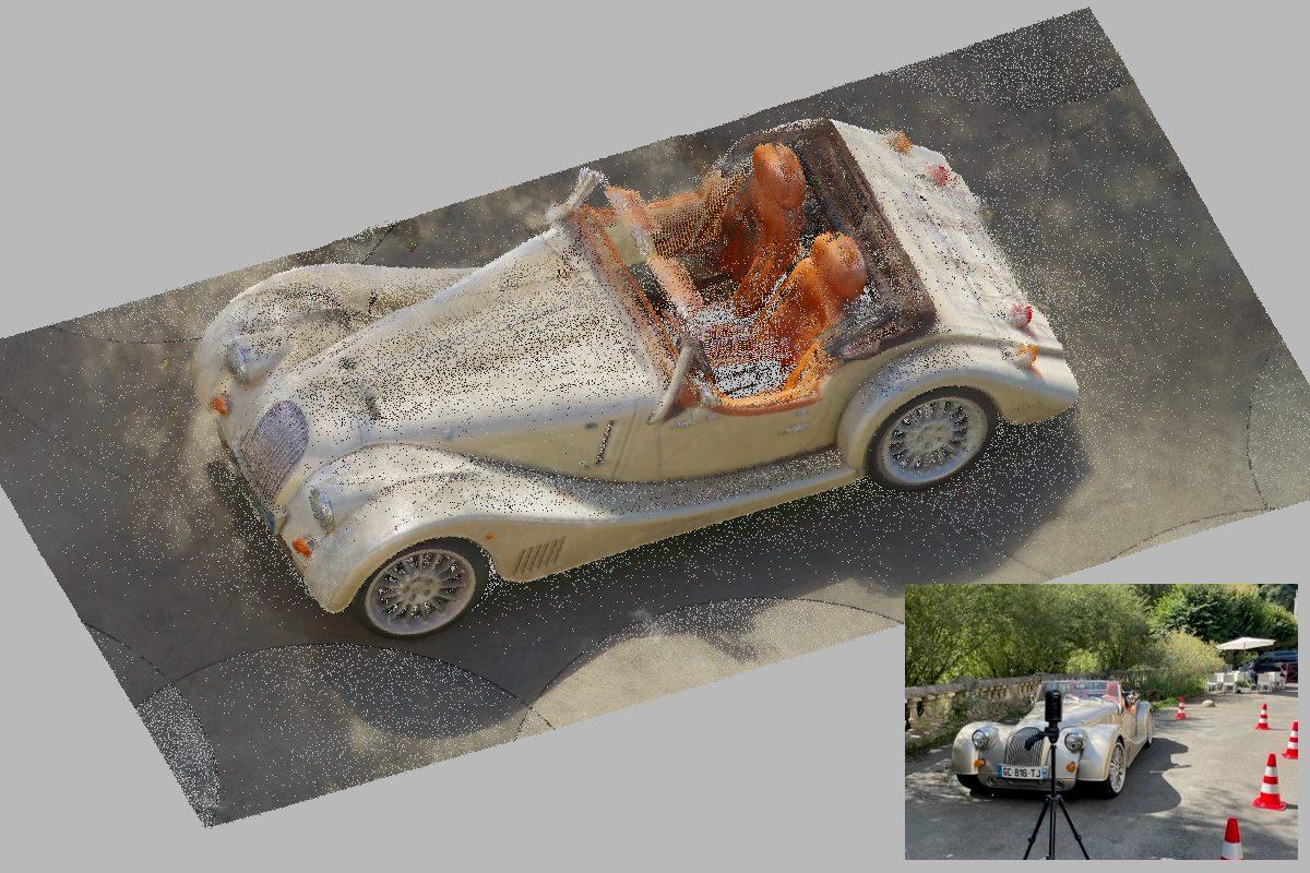 Numérisation 3D au scanner laser d'une voiture de collection Morgan - ScanView Data